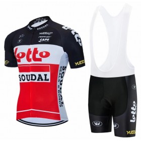 Set Fietsshirt + Korte Koersbroek 2020 Lotto Soudal N002